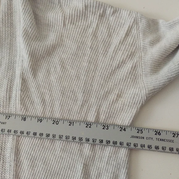 Banana Republic Zip Cuff Open Front Cardigan Gray Size Medium - Picture 6 of 9